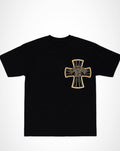 Blackkhoure Cross BH Logo Tee – Gold Edition