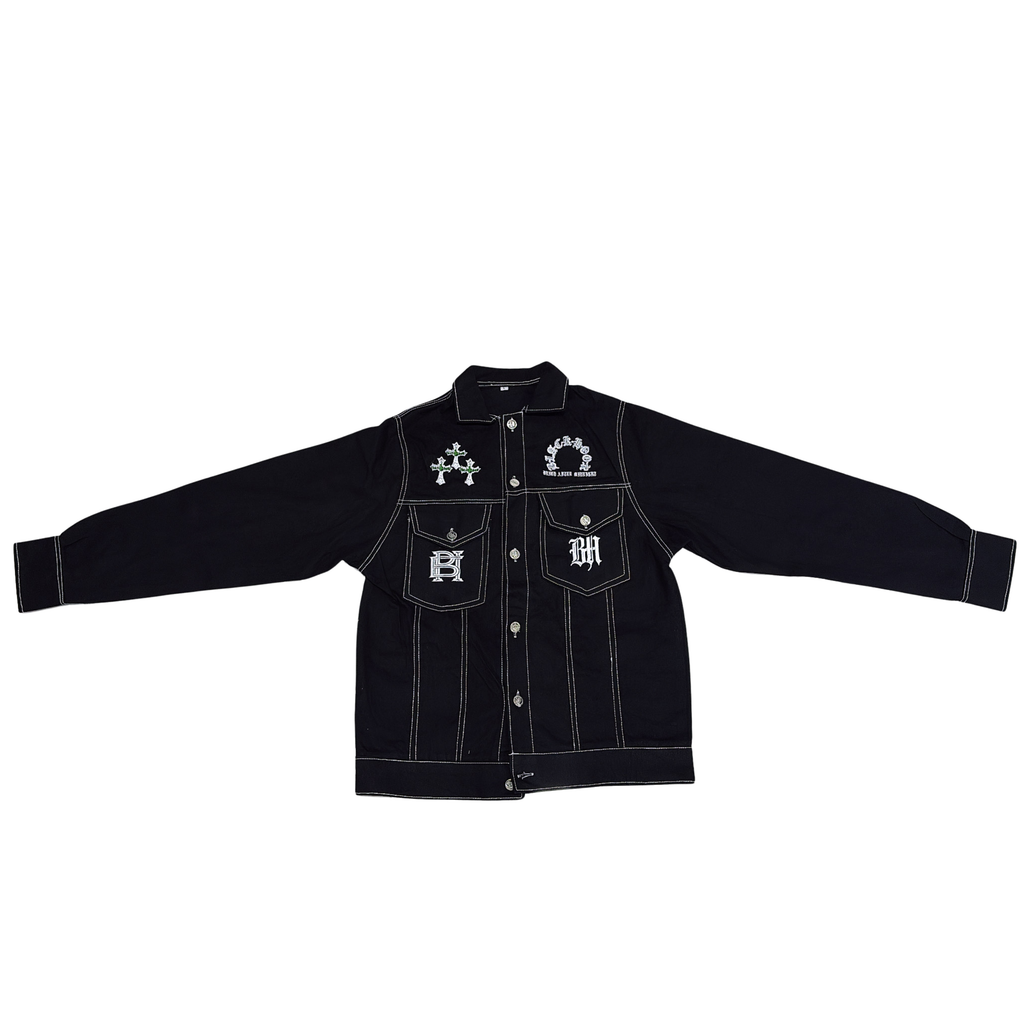Midnight Cross Denim Jacket