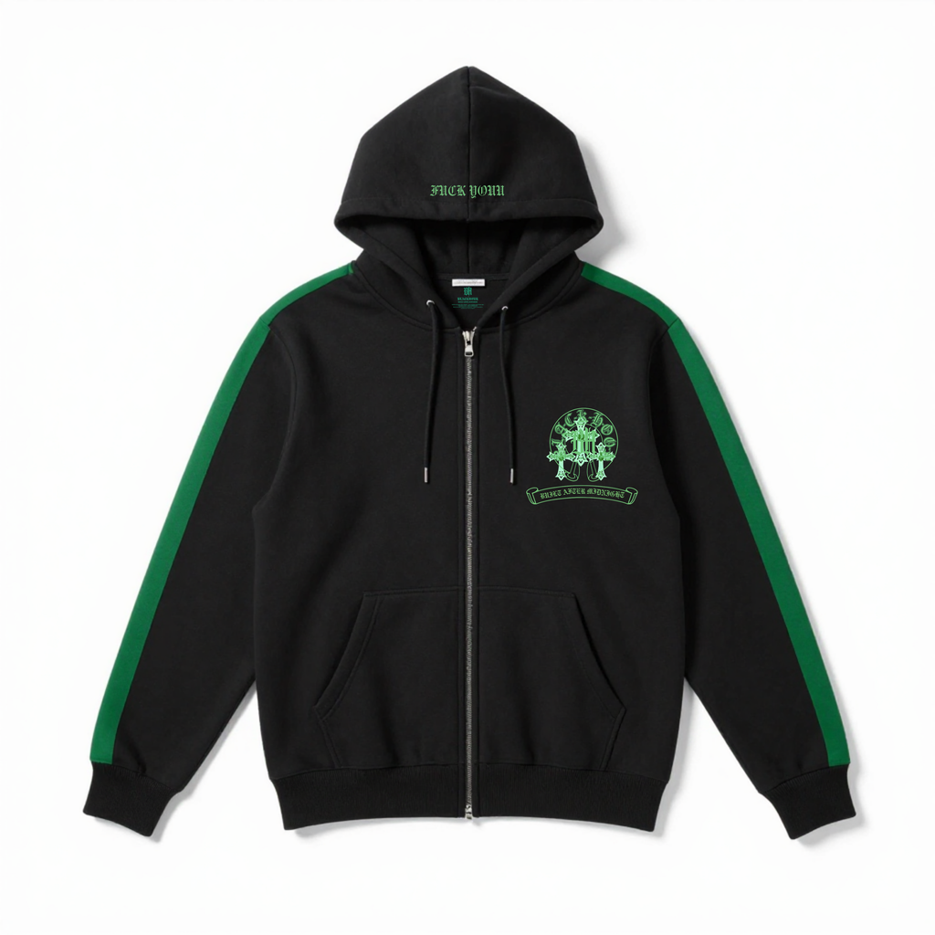 MIDNIGHT CROSS ZIP-UP