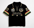 Ghana Black Star Brushstroke Polo Jersey – Limited Edition