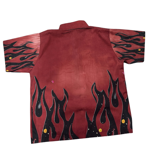BlackHour Flame Shirt - Crimson Inferno